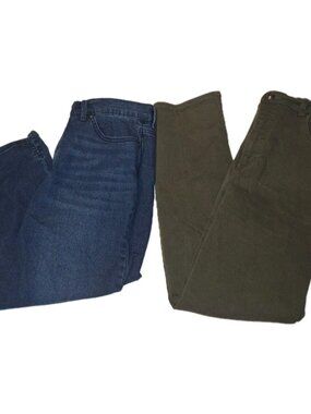Gloria Vanderbilt Women's Size 14 Blue Capri Jeans And RED TAG Green Jeans Lot
